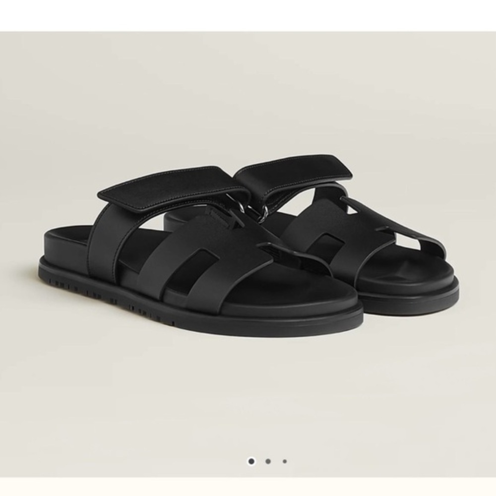 Hermes authentic Chypre sandal black size Eur 40.5